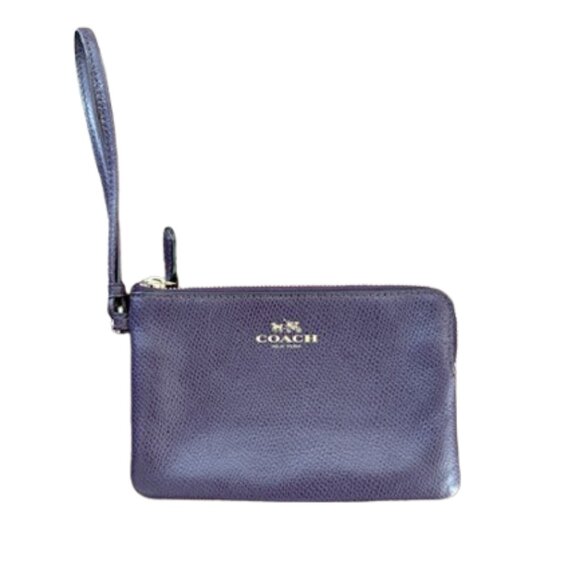 Coach Handbags - Coach Purple Wristlet Clutch